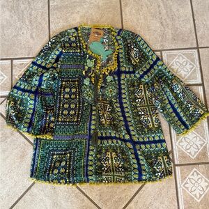 Colorful Patterned Women's Blouse